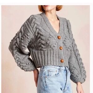 The Westside California Chunky Fisherman Cardigan in Pink - XS